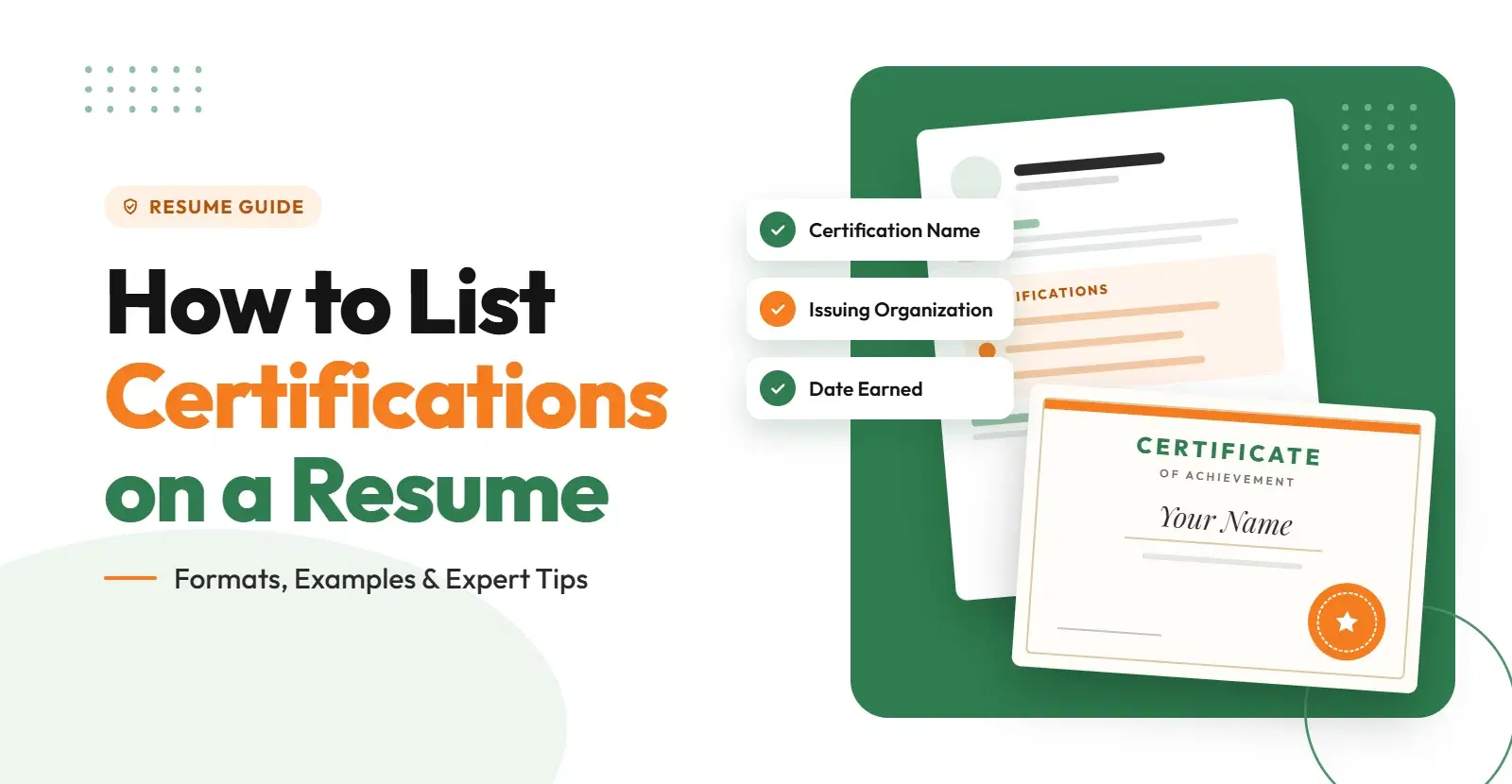 How to List Certifications on a Resume